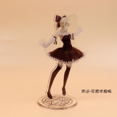 Fate Stay Night Saber Bridesmaid Dress Cartoon Figure Model Anime Standing Plates Acrylic Figure