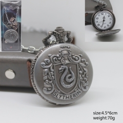 Harry Potter Slytherin Silver Pocket Watch Wholesale Anime Watch