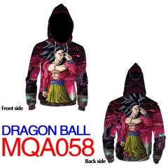 Dragon Ball Z Print Warm Comfortable Cool Fashion Long Sleeve Anime Hooded Hoodie