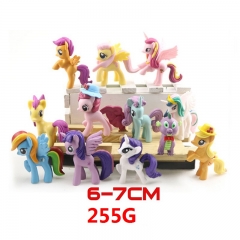 My Little Pony 12pcs/set Cartoon Unicorn Anime PVC Figures 6-7cm 255g