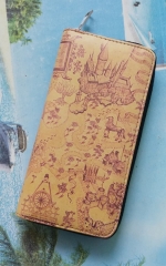 Harry Potter Magic Map Cartoon Purse Wholesale Anime Zipper Long Wallet