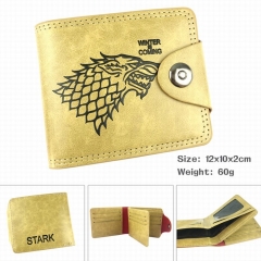Game of Thrones High Quality Cartoon Purse Wholesale PU Fold Snap Anime Wallet Design B