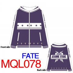 Fate Stay Night Game Cosplay Print Long Sleeve Anime Warm With Hat Hoodie