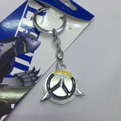 Overwatch Cartoon Chain Accessories Wholesale Silver Game Pendant Anime Keychain