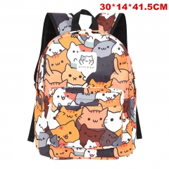Neko Atsume Cosplay Cartoon Polyester Anime Backpack Bag