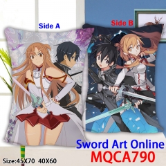 Sword Art Online Game Cosplay Good Quality Two Sides Anime Soft Pillow 40*60CM