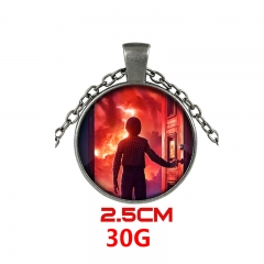Stranger Things Vintage Charm Fashion Jewelry Silver Chain Anime Alloy Necklace 30g