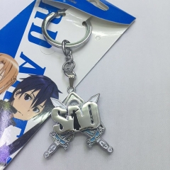 Sword Art Online Cartoon Chain Accessories Wholesale Silver Anime Keychain