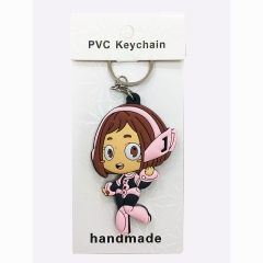 My Hero Academia OCHACO URARAKA Model Figure Pendant Keyring Handmade Anime PVC Keychain