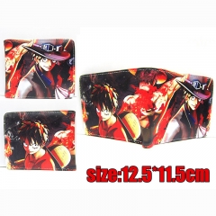 One Piece Cartoon Purse Wholesale Japanese PU Leather Anime Wallet 12.5*11.5cm