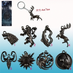 Game of Thrones 8 Design Can Choose Hot Sale Anime Keychain