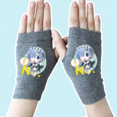 Re:Zero kara Hajimeru lsekai Seikatsu Q Version Rem Gray Anime Gloves 14*8CM