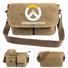 Overwatch Logo Game Crossbody Bags High Quality Anime Canvas Single-shoulder Bag