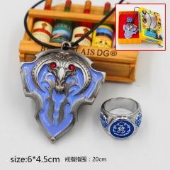 World of Warcraft Anime Necklace+Ring