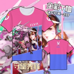 Overwatch D VA Color Printing Anime Tshirt