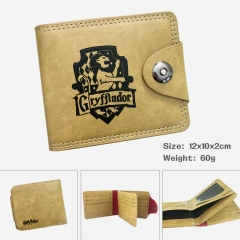 Harry Potter Gryffindor Cartoon PU Purse Bi-fold Snap-fastener Anime Leather Wallet 60g