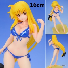 Magical Girl Lyrical Nanoha Fate Testarossa Harlaown Cartoon Sexy Anime Figure Toys 16cm