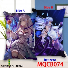 Re:Zero kara Hajimeru lsekai Seikatsu Cartoon Two Sides Comfortable Anime Pillow 40*60CM