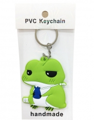 Travel Frog Cute Soft Two Side Print Anime Plastic Keychain 30g