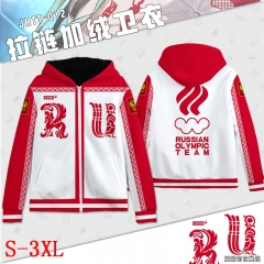 Yuri On Ice Cartoon Sweatshirts Wholesale Zipper Thick Red Anime Hoodie