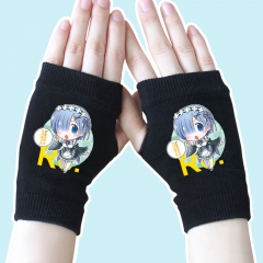 Re:Zero kara Hajimeru lsekai Seikatsu Q Version Rem Black Anime Gloves 14*8CM