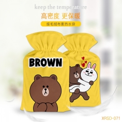 Line Bear Brown Cosplay For Warm Hands Anime Hot-water Bag
