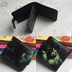 The Hulk Cosplay Colorful Cool Hero Folding Purse Anime Short Wallet