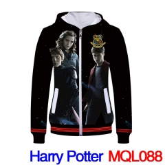 Harry Potter Cosplay Movie For Boys Cool Thick Anime Zipper Hoodie