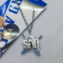 Sword Art Online Cartoon Jewelry Wholesale Blue Anime Necklace