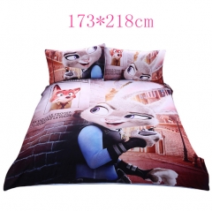 Zootopia Judy Hopps Nick Wilde Polyester Anime Quilt Cover