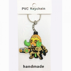 Overwatch Orisa Model Figure Pendant Keyring Handmade Anime PVC Keychain