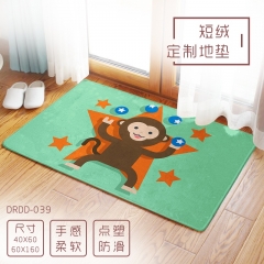 Cute Animal Monkey Cartoon Fluff Custom Wholesale Anime Carpet 40*60cm