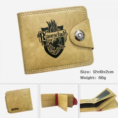 Harry Potter Ravenclaw Cartoon PU Purse Bi-fold Snap-fastener Anime Leather Wallet 60g