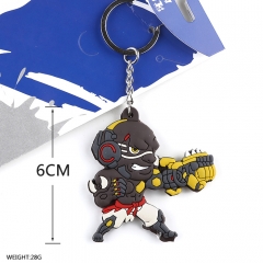 Overwatch Cosplay Game Soft Plastic Pendant Anime Keychain