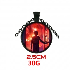 Stranger Things Vintage Charm Fashion Jewelry Black Chain Anime Alloy Necklace 30g