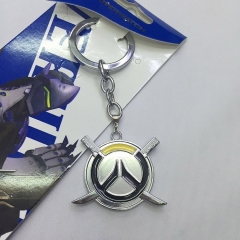 Overwatch Cartoon Chain Accessories Wholesale Silver Game Anime Keychain