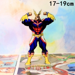 My Hero Academia All·Might Cartoon Toys Double Side Printed Anime Staning Plates Acrylic Figure