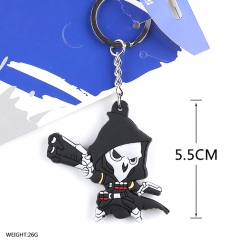 Overwatch Cosplay Game Soft Plastic Reaper Pendant Anime Keychain