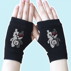 Dangan Ronpa Monokuma Black Anime Knitted Gloves 14*8CM