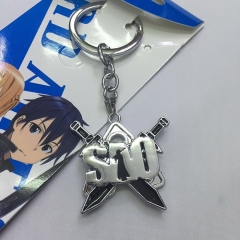 Sword Art Online Cartoon Chain Accessories Wholesale Black Anime Keychain