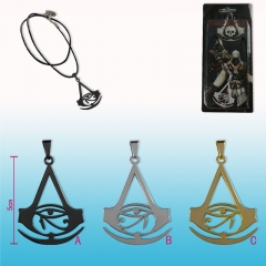 3 Colors For Chosen Assassin's Creed Cosplay Pendant Anime Necklace