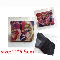 Pretty Soldier Sailor Moon Cartoon Purse Wholesale Short Anime PU Leather Wallet