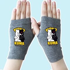 Dangan Ronpa Monokuma Fashion Cartoon Gray Anime Knitted Gloves 14*8CM