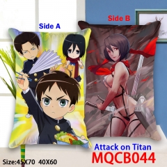 Attack on Titan Good Quality Cartoon Cosplay Two Sides Soft Anime Pillow 40*60CM