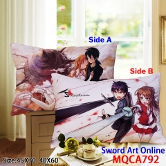 Sword Art Online Game Cosplay Good Quality Two Sides Anime Soft Pillow 40*60CM