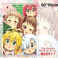 The Seven Deadly Sins Cartoon Fancy Print Anime Cute Wallscrolls