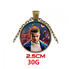 Stranger Things Movie Vintage Charm Fashion Jewelry Bronze Chain Anime Alloy Necklace 30g