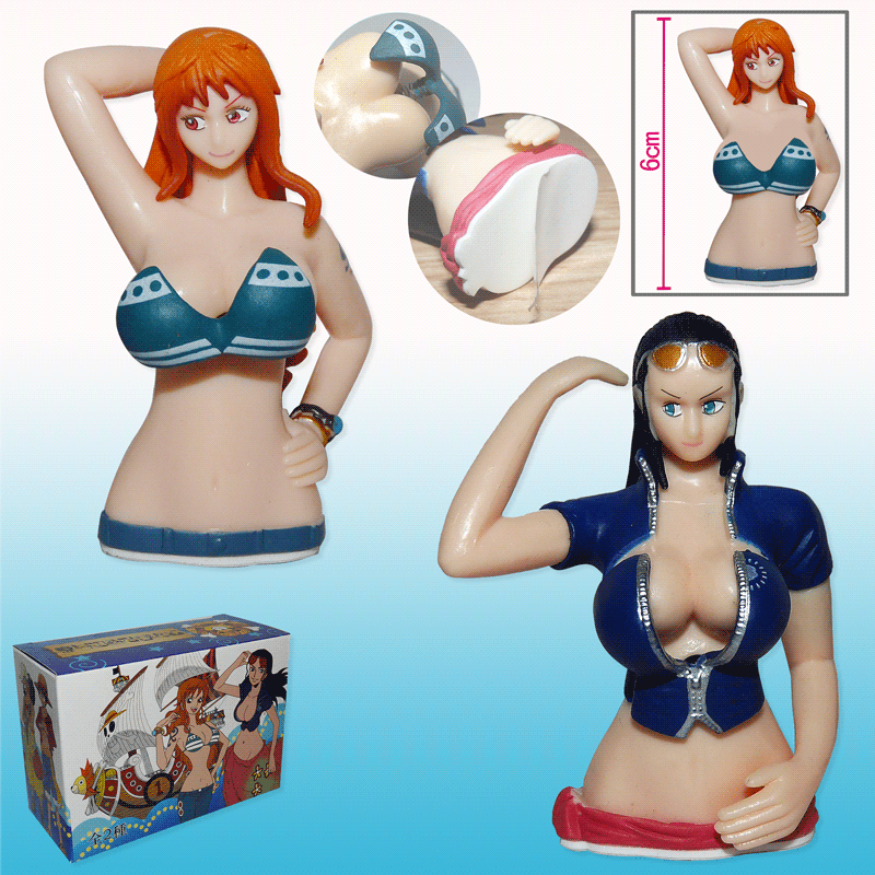 2 Styles One Piece Nami Nico Robin Woman Action Stick Toy Beautiful Sexy Girl Good Quality Anime Figure 6CM