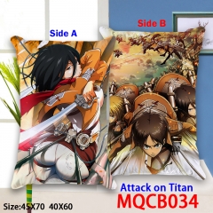 Attack on Titan Good Quality Cartoon Cosplay Two Sides Soft Anime Pillow 40*60CM