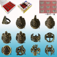 11 Designs Can Choose Wholesale Bronze Anime Rings Set Of 9